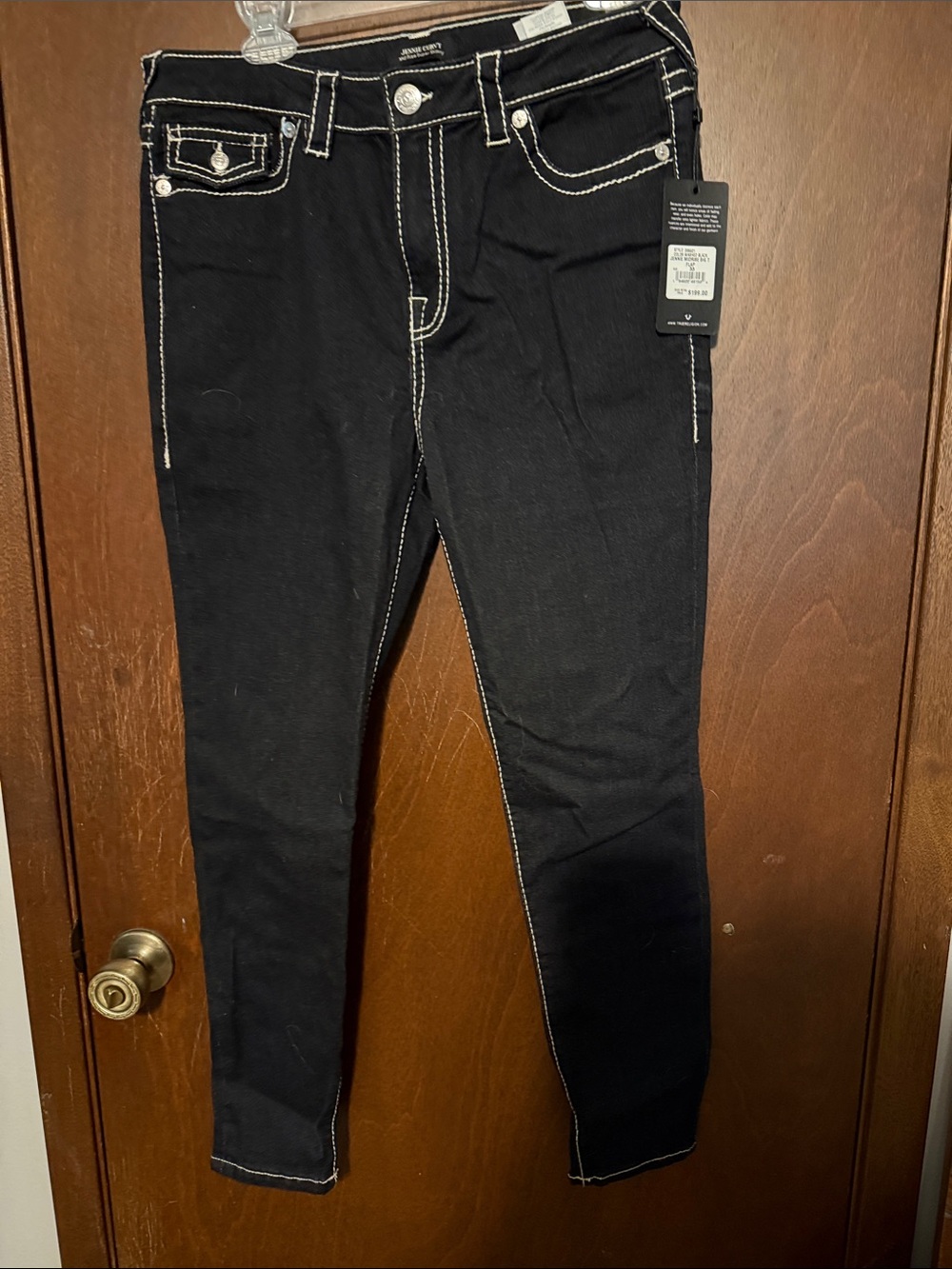 NWT Religion Black Skinny Jennie Jeans Big Flap Midrise 33
